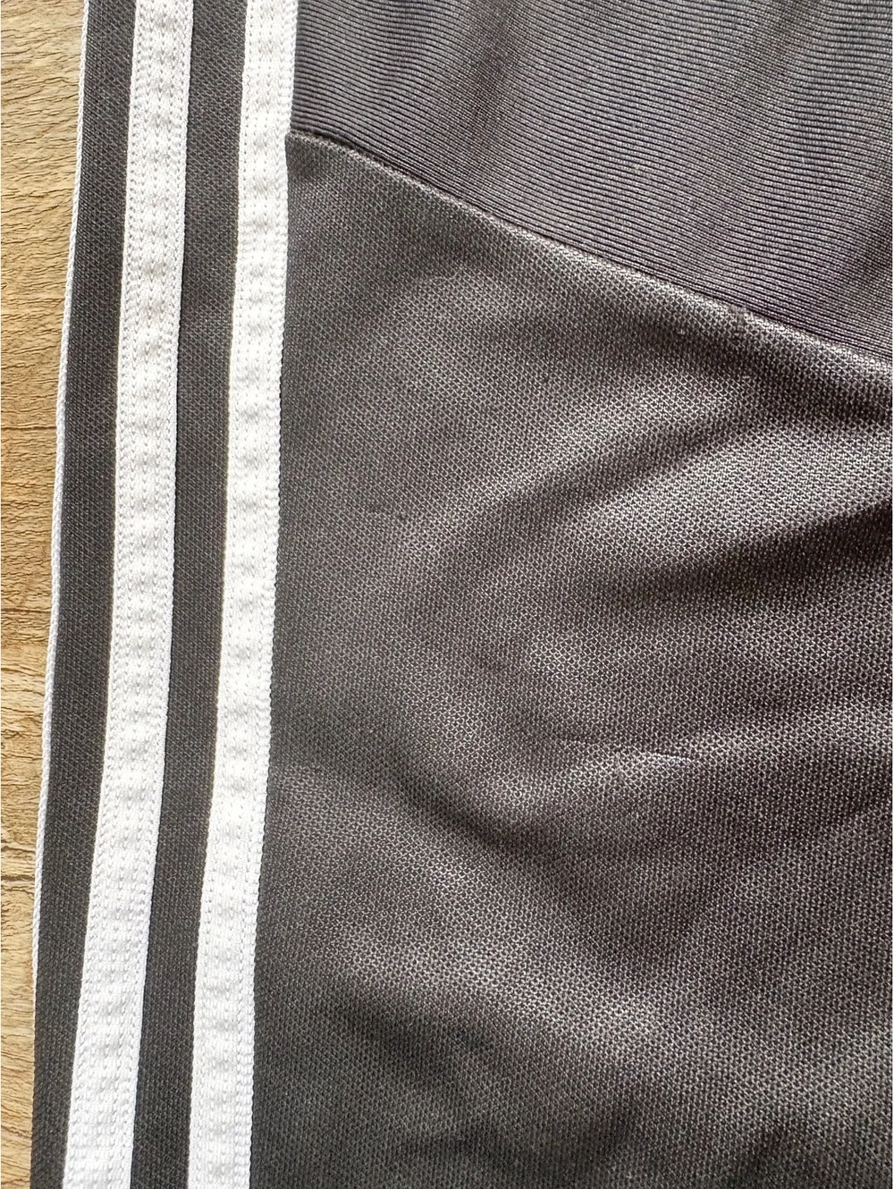 Adidas Men's Black Track Pants with White Stripes Size Medium
